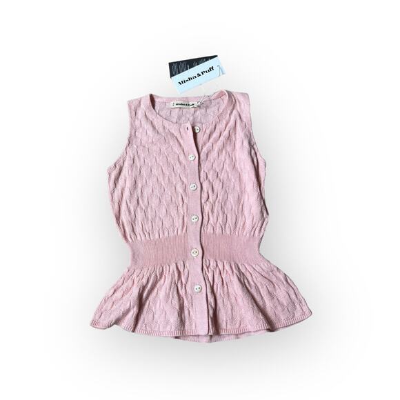 Misha & Puff English Rose Block Stitch Patty Peplum Top - Picture 1 of 5